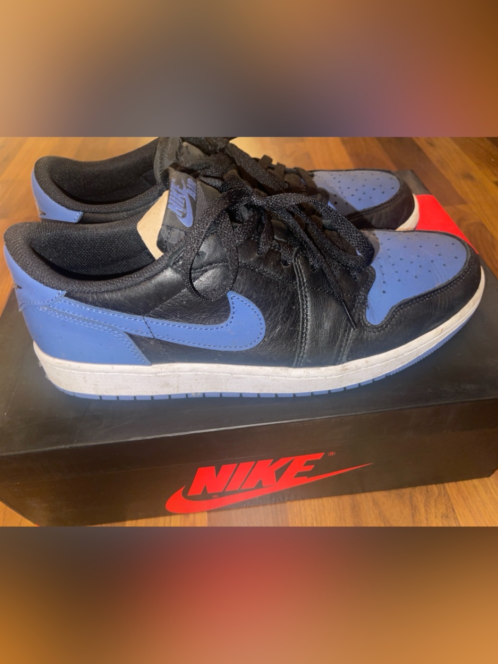 Nike Air Jordan 1 Low OG Mystic Navy Men's Size 12 Leather Sneakers CZ0790-041